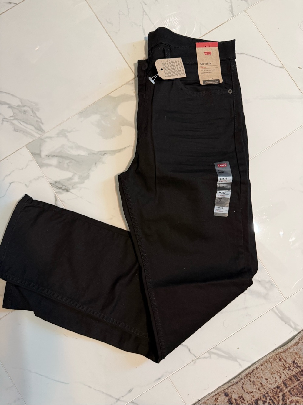 Levi's Men's Slim Straight Black Jeans
